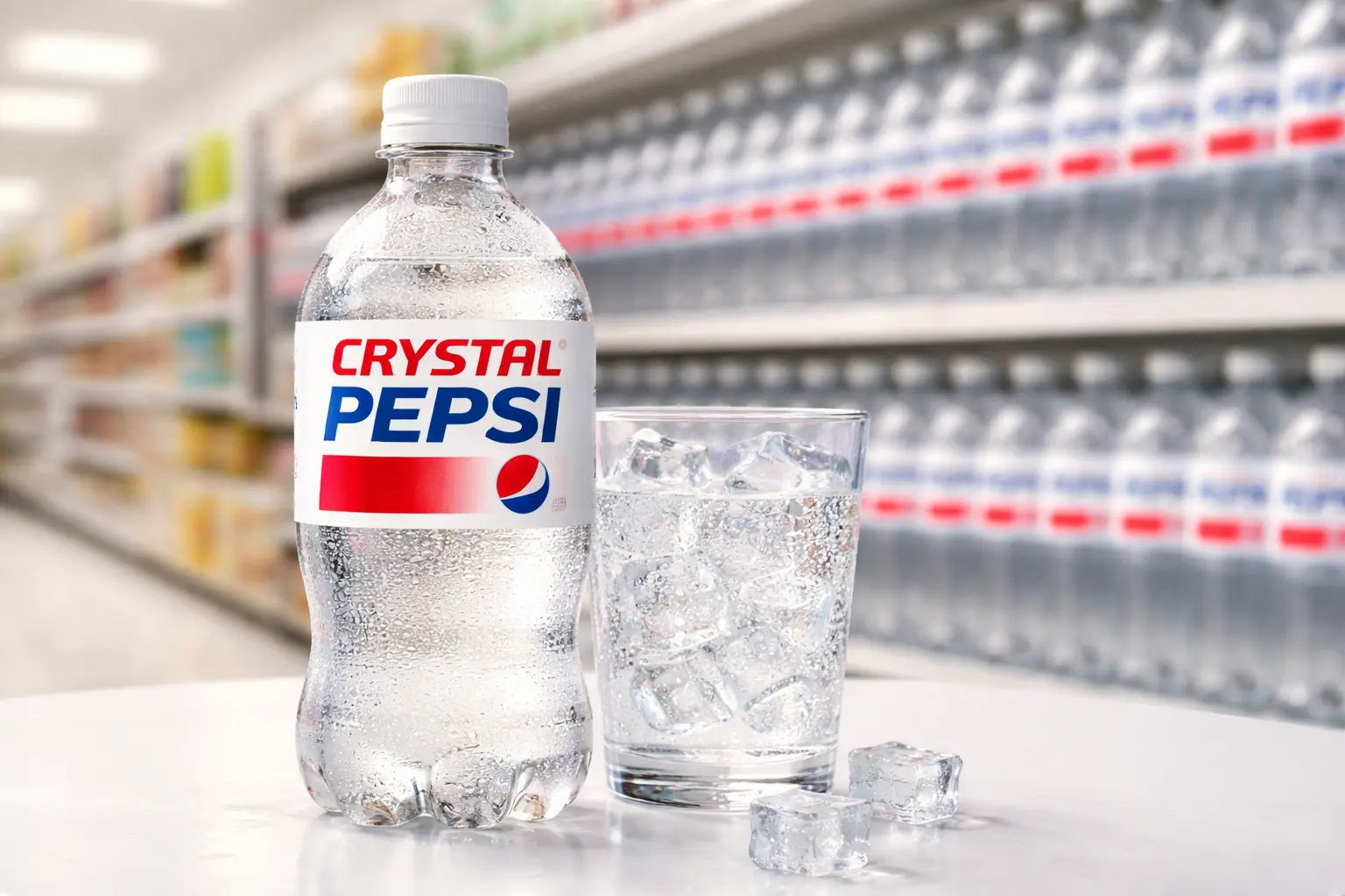 sticla Crystal Pepsi transparenta esec marketing 1992
